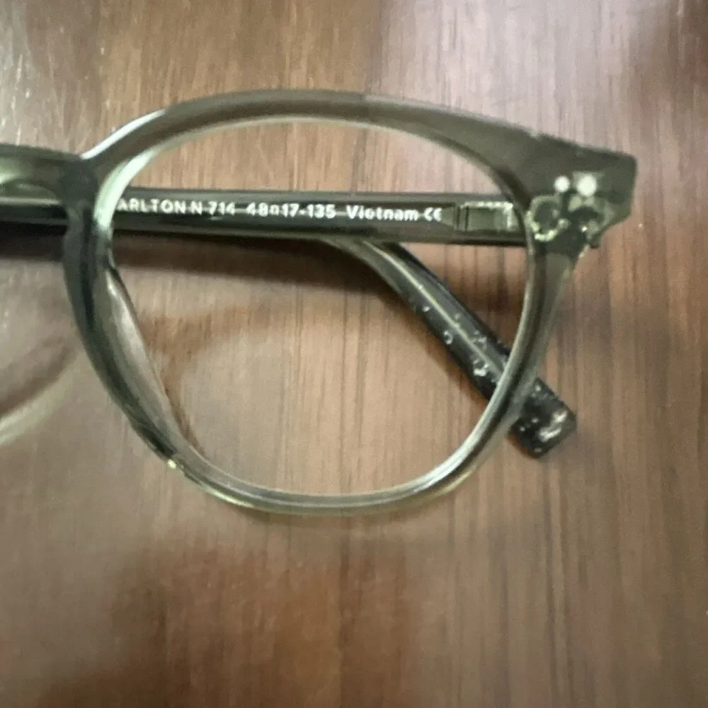 Warby Parker Carlton N 714 Green Full Rim Plastic Eyeglass Frames 48-17-135